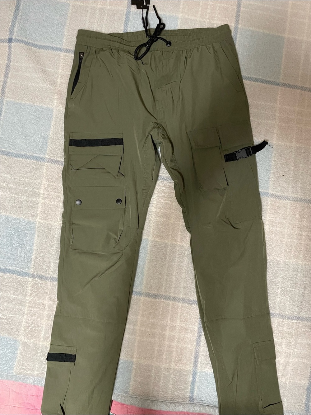 American Stitch Olive Cargo Joggers with Utility Pockets